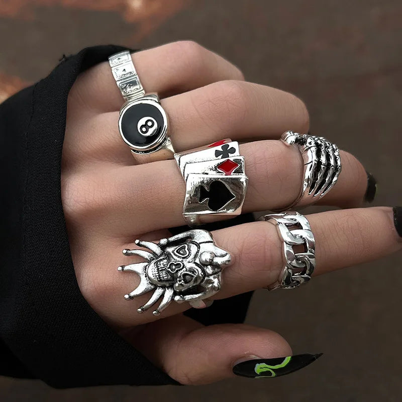 Y2K Punk Hip Hop Gothic Spider Ring
