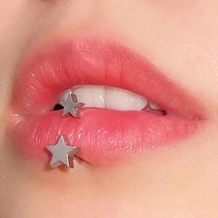 Star U-Shaped Vertical Lip Stud