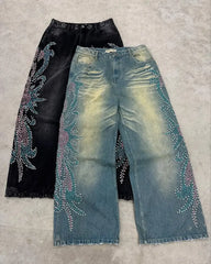 Masonry Gothic Embroidery Baggy Pant