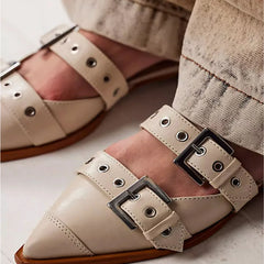 Trendy Designer Platform Pumps Leather Flat