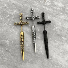 Steel Punk Gothic Sword Dagger Stud Earring