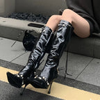 Gothic Knight High Fashion Pointed Toe Long Boot