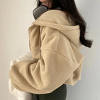 Lamb Fur Velvet Trim Coat
