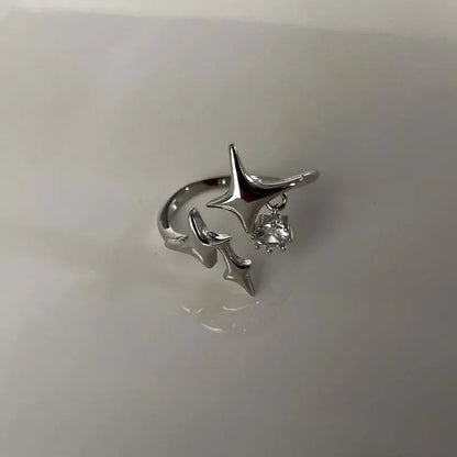 Irregular Cross Star Gothic Ring