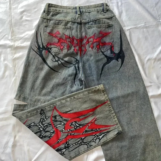 Washed Gothic Vintage Wide Pant