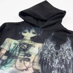 Y2K Grunge Emo Aesthetic Hoodie