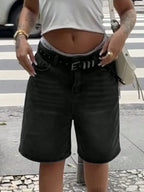 Slant Pocket Bermuda Denim Short