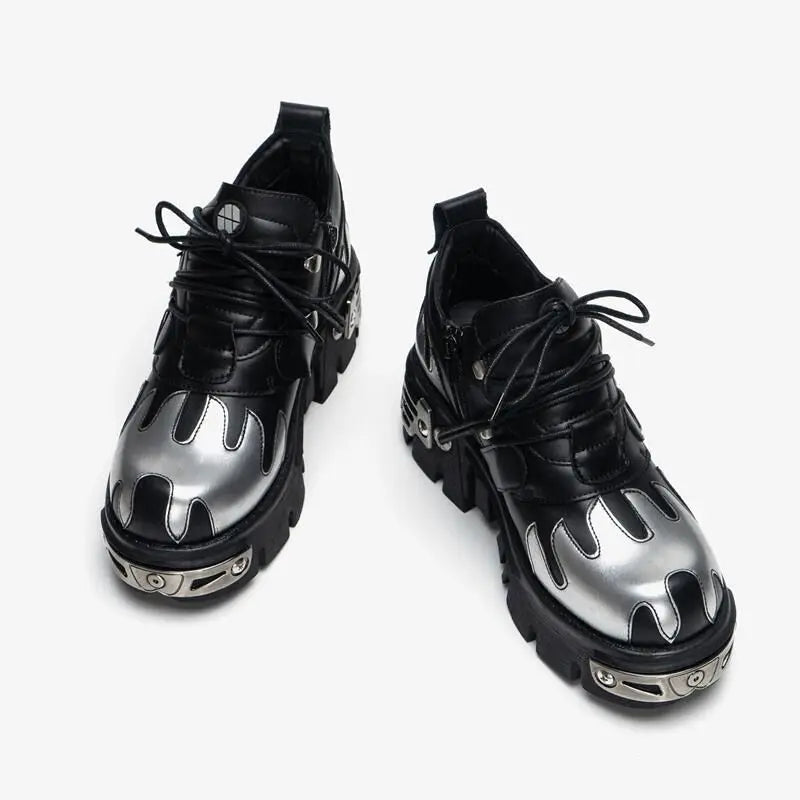 Gothic Flame Carved Platform Sneaker Main image