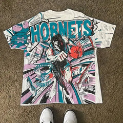 Punk Rock Graphic Cotton Oversized T-shirt