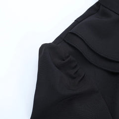 Gothic Ruffle Short Sleeve Blouse