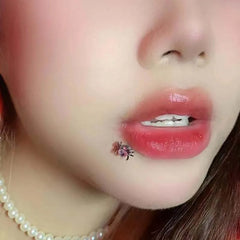 Black CZ Spider Gothic Lip Stud