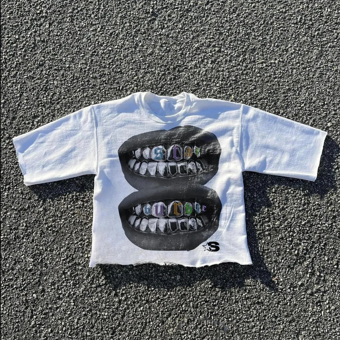 Gothic Teeth Graphic Cotton T-shirt