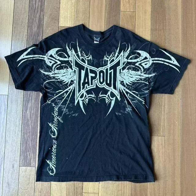 Gothic Cartoon Graphic Cotton Oversized T-shirt