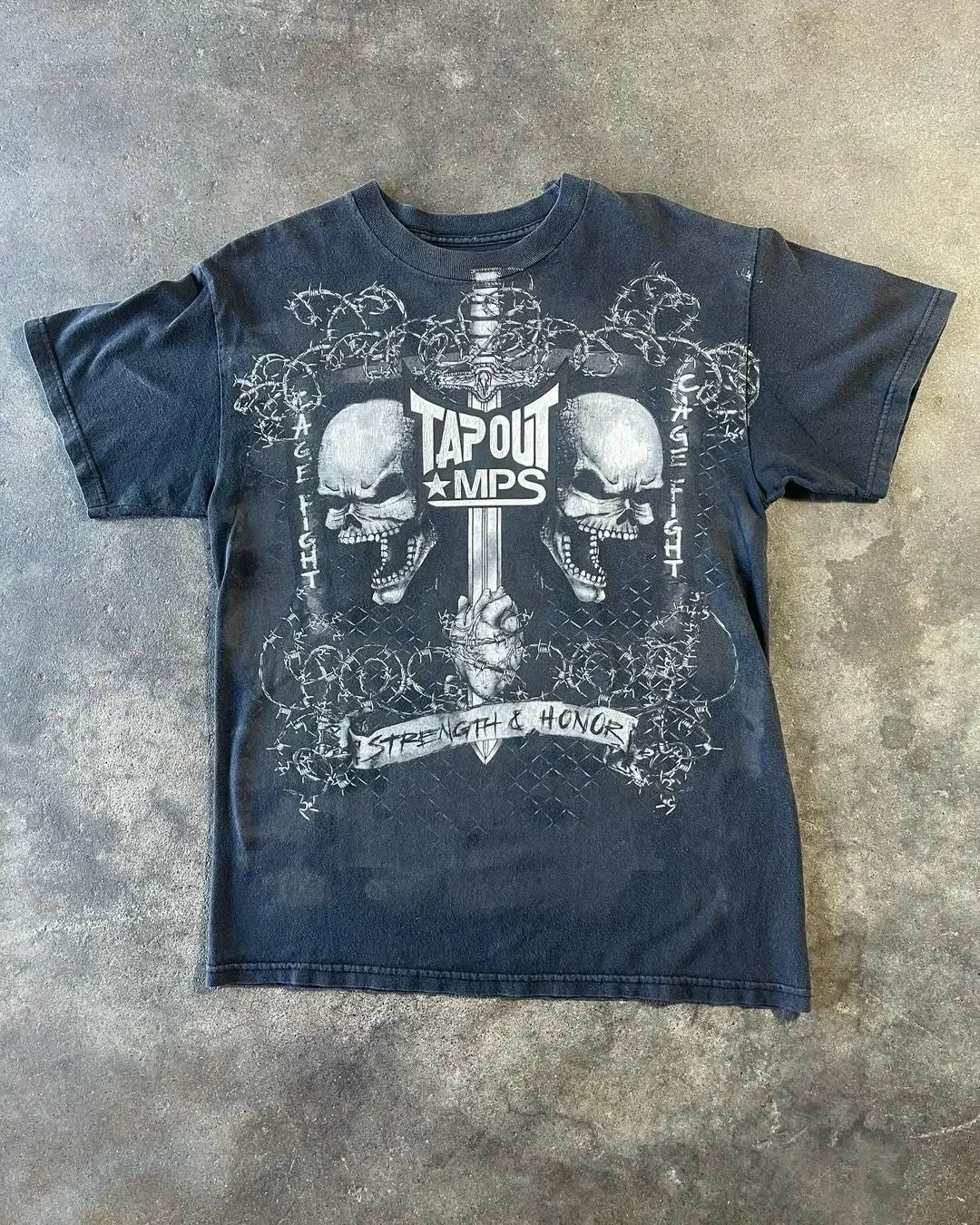 Skull Print Oversized Cotton T-shirt