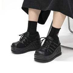 Gothic Wedge Platform Punk Sneaker