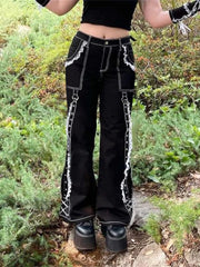 Bandage Gothic Denim Punk Pant