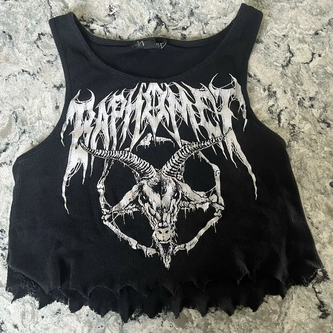 Y2K Vintage Black Tank Crop T-shirt Main image