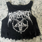 Y2K Vintage Black Tank Crop T-shirt