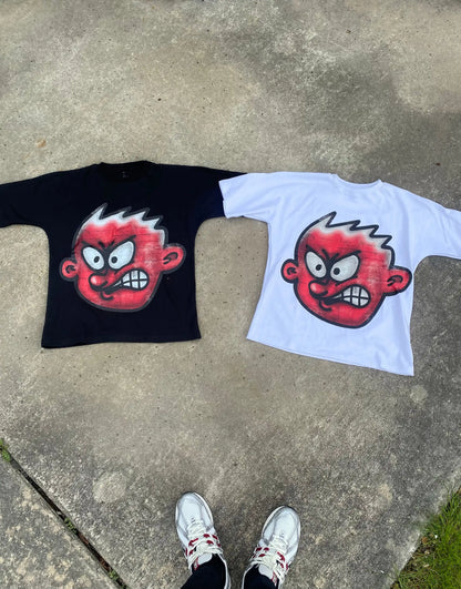 Gothic Cartoon Graphic Cotton Oversized T-shirt