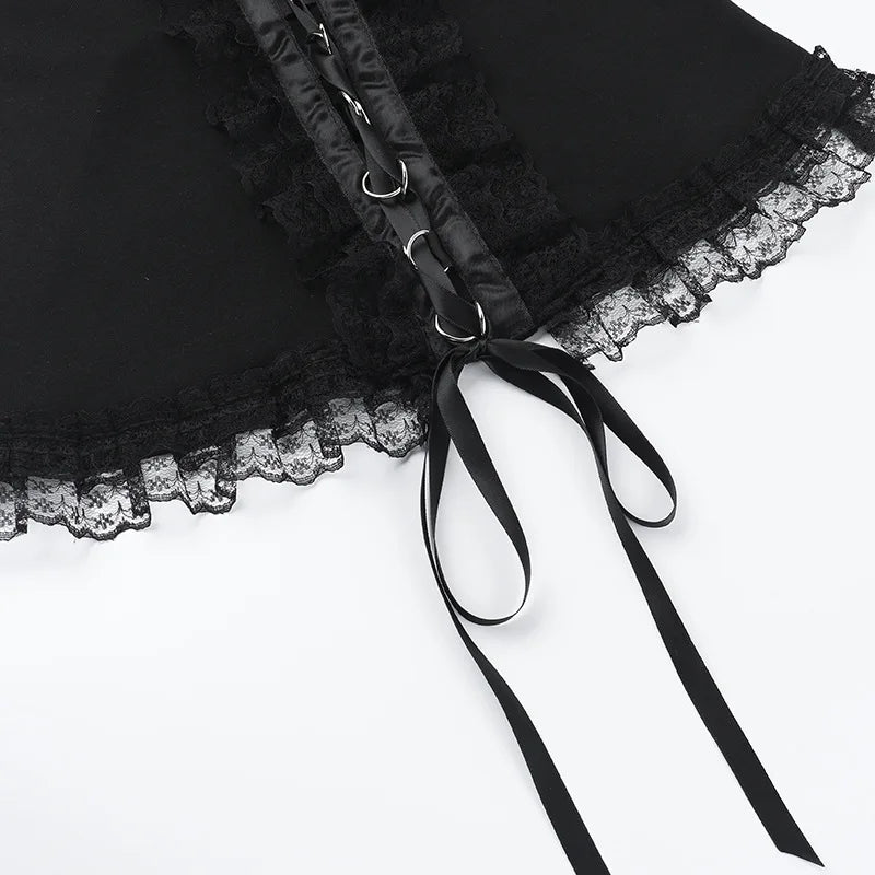 Lace Patchwork Strapless Corset