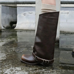 Retro Fashion Black Thigh High Gothic Boot