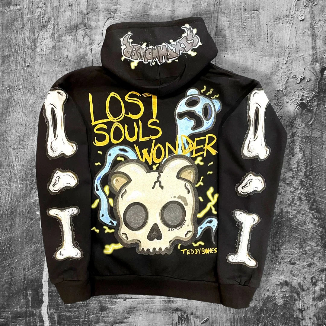 Gothic Cartoon Embroidery Hoodie