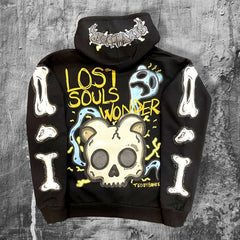 Gothic Cartoon Embroidery Hoodie