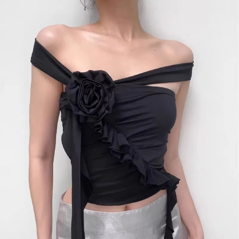 Solid Color Slim Camisole Crop Top Main image