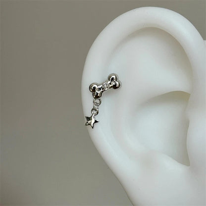 Silver Saturn 316L Stainless Steel Stud Earring
