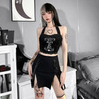 Zip Split High Waist Pencil Skirt