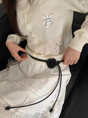 Bohemian Gothic Floral Rope Belt