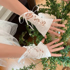 Gothic Lace Strap Silk Glove