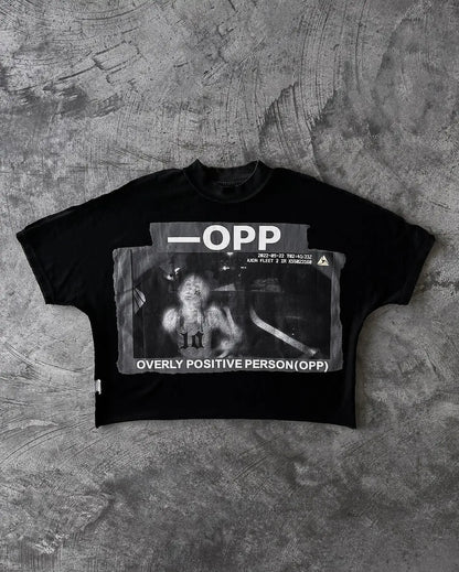 Y2K Punk Hip Hop Cartoon Portrait Graphic T-shirt