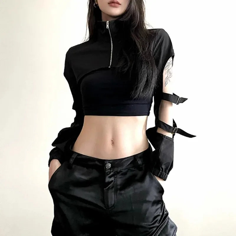 Cyberpunk Hollow Out Mesh Top Secondary image