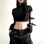 Cyberpunk Hollow Out Mesh Top