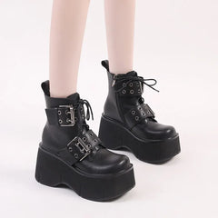 Gothic Chunky Platform Women Ankle Boot