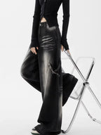 Black Gothic Y2K Straight Denim Pant