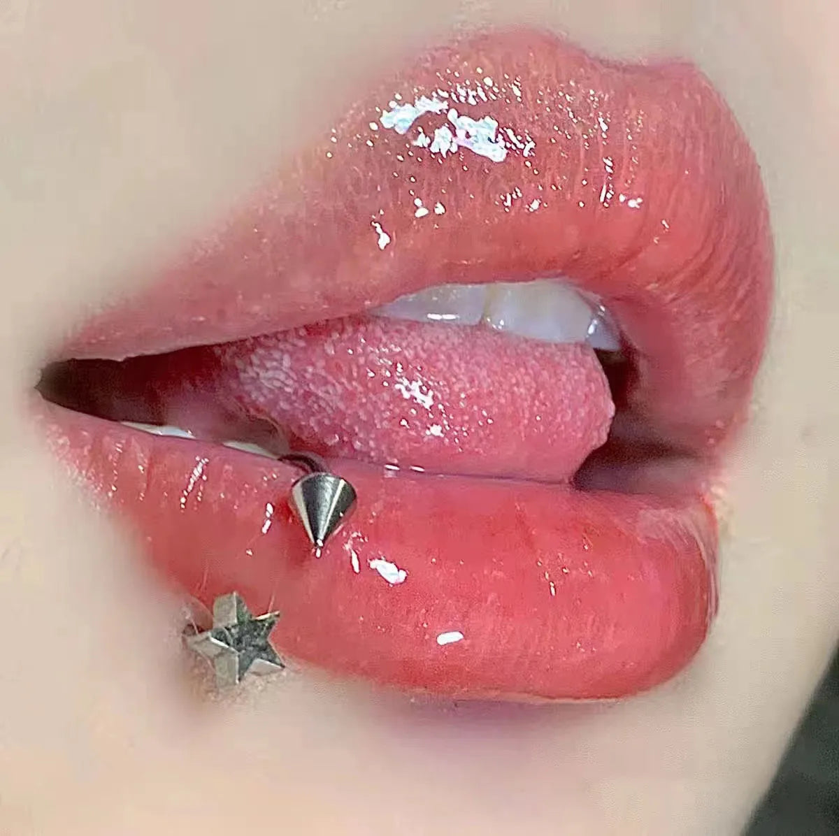 Punk Pentagram Cone Steel Lip Stud Main image