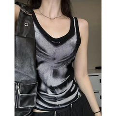 Retro Y2K Hot Girl Slim Suspender Crop Top