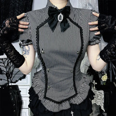 Vintage Gothic Patchwork Blouse