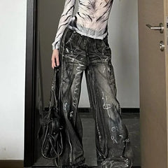 Vintage Graffiti Loose Pants