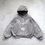 Gothic Oversized Pattern Zip Hoodie
