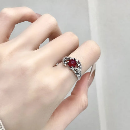 Y2K Gothic Irregular Stone Animal Ring