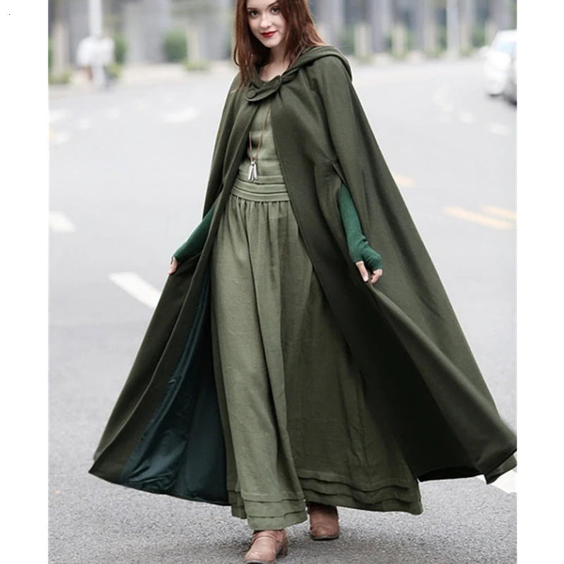 Medieval Gothic Hooded Cloak