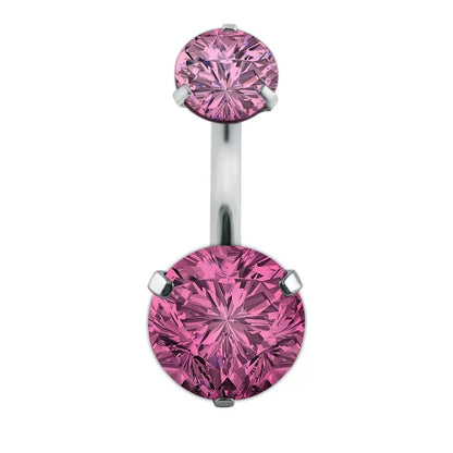 Crystal Round Gothic Surgical Belly Ring