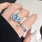 Colorful Stone Drip Rhinestone Gothic Ring
