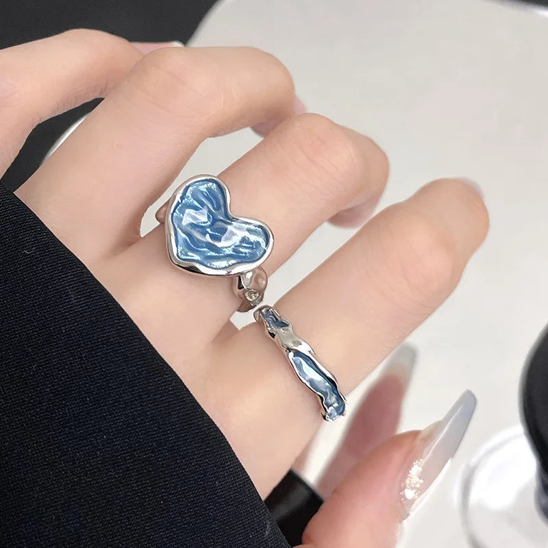 Colorful Stone Drip Rhinestone Gothic Ring