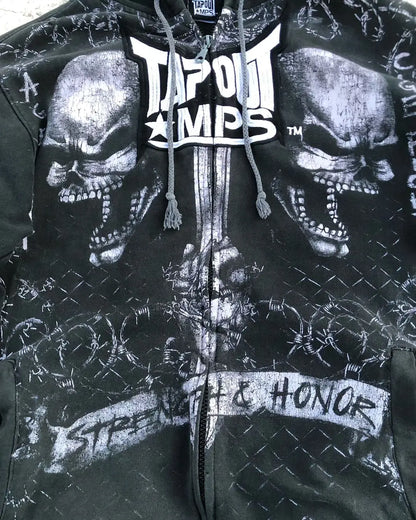 Retro Y2K Gothic Skull Zipper Hoodie