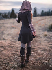 Sun Moon Hooded Mini Dress