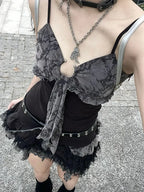 Sweet Lace Camisole Mini Dress